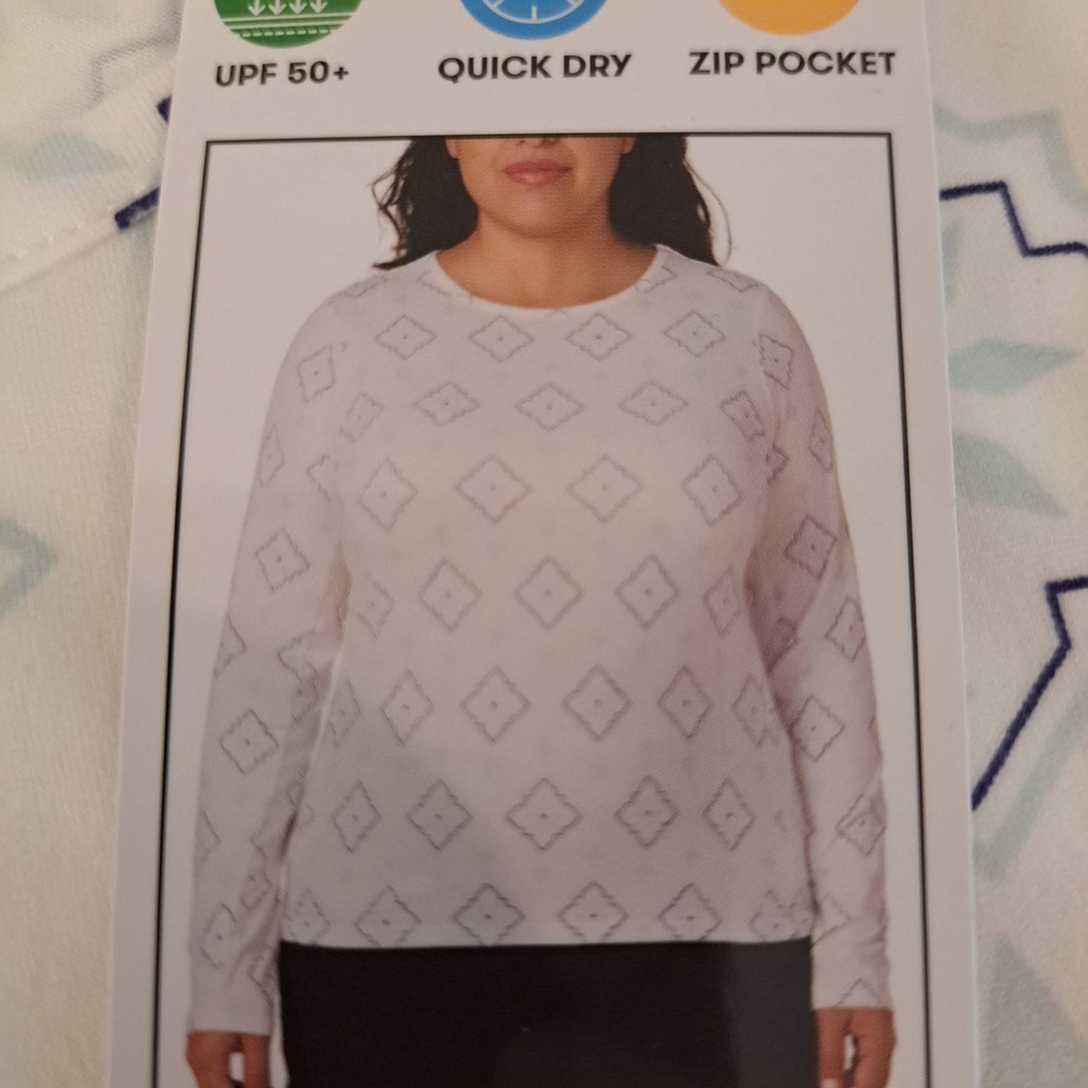 Hang Ten Women Tee XXL White NWT UPF 50+ Quick Dry 1757-140